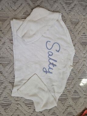 moon & madison Cream Ribbed Knit Sweater